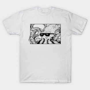 A cool octopus wearing sunglasses T-Shirt